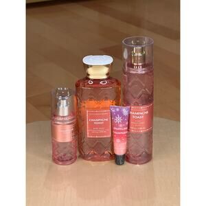 Bath & Body Works Champagne Toast 4pc Bundle